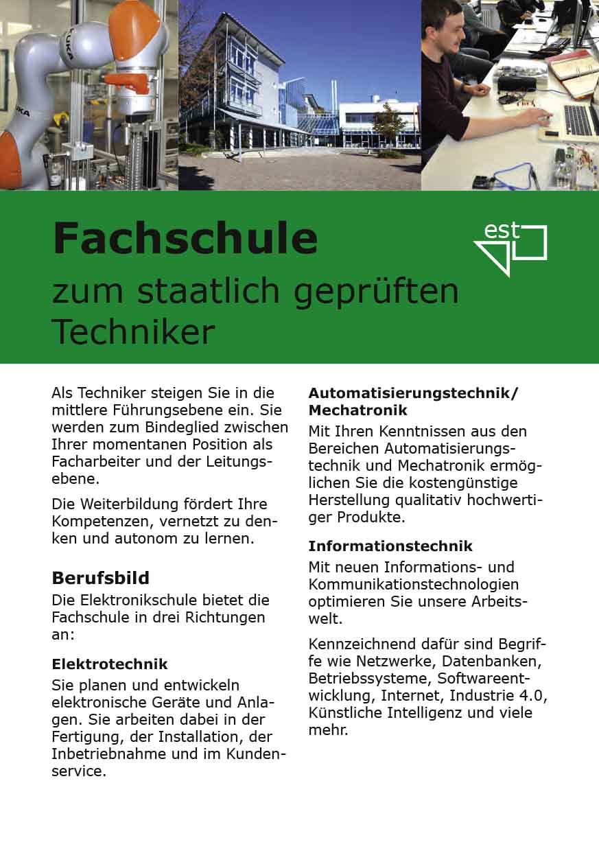 Infoflyer Fachschule