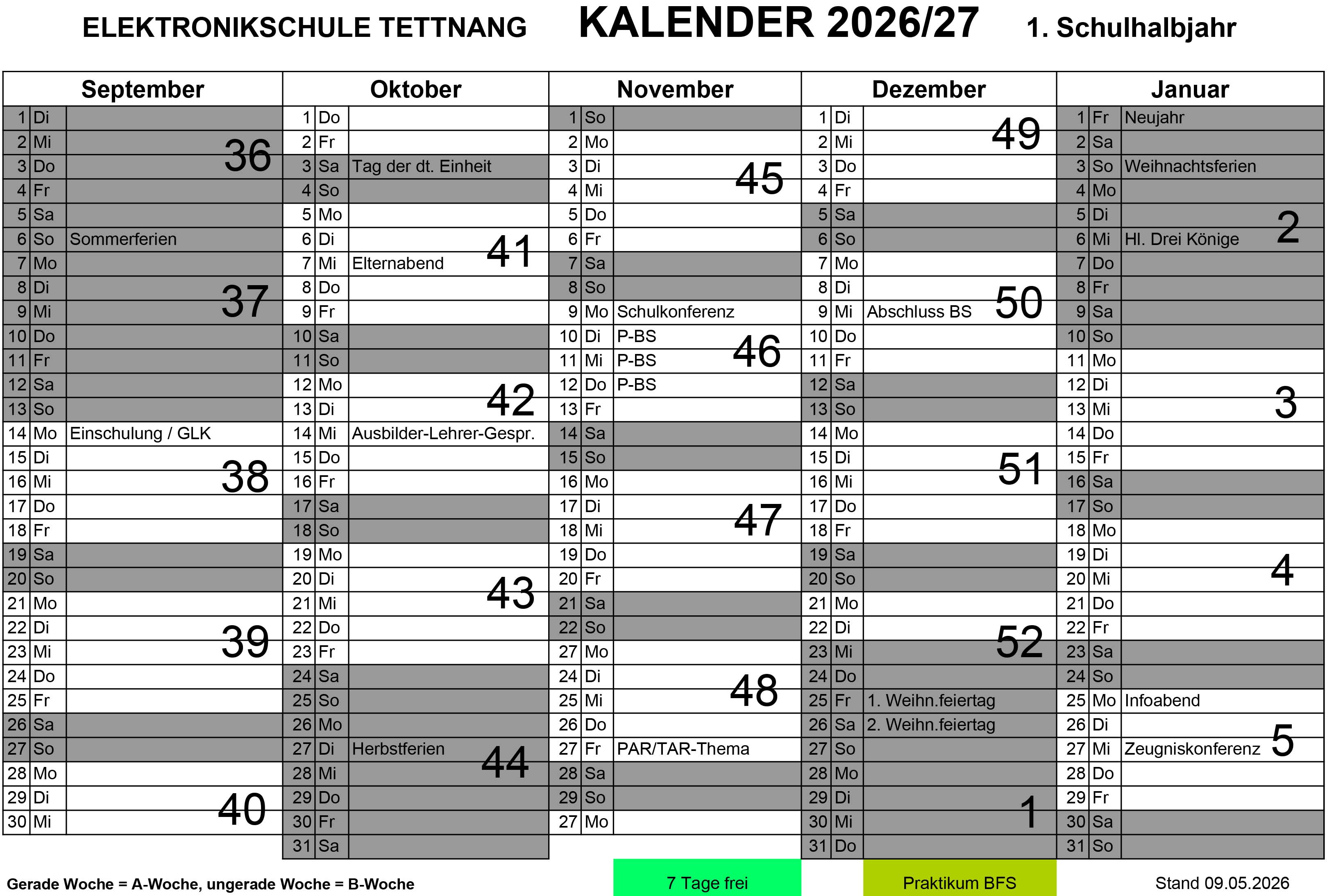 260619 EST KALENDER 2026 27