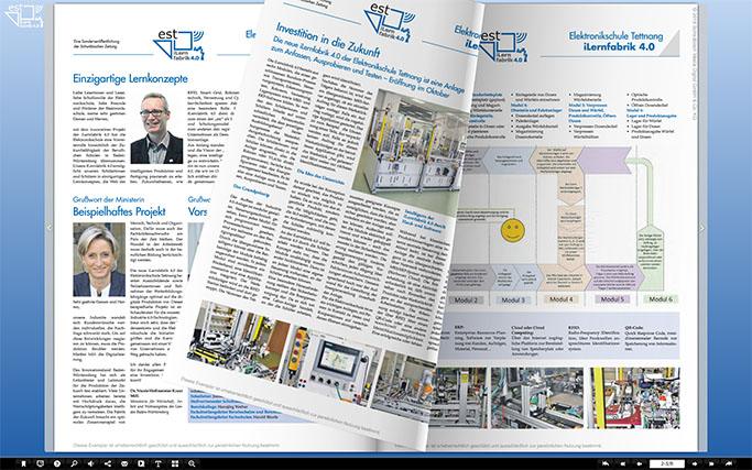 Eröffnung der iLernfabrik 4.0 an der est - Sonderbeilage Schwäbisch Media